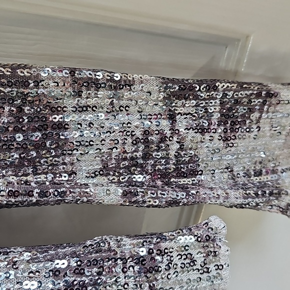 NWT Free People Gold Rush Long Sleeve Lustrous Sequin Top XL - Picture 8 of 14